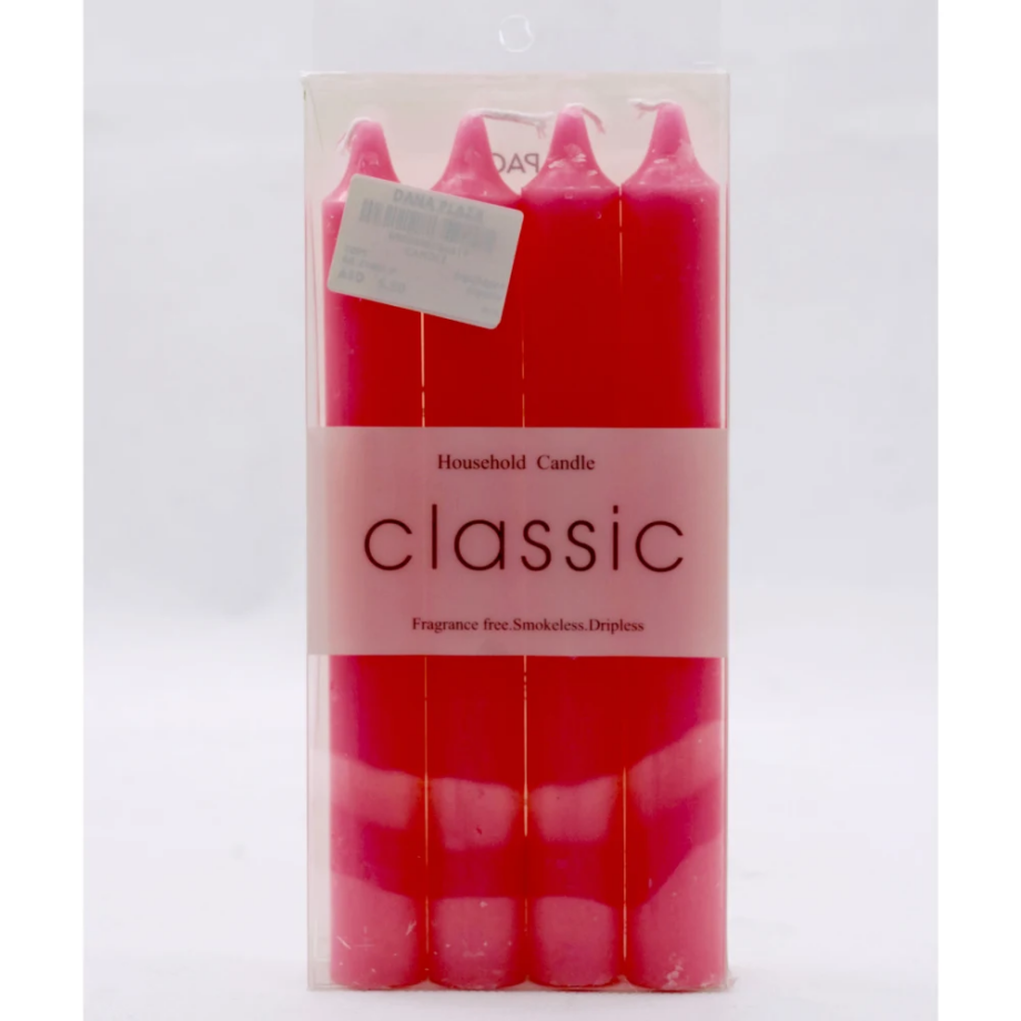 CLASSIC HOUSEHOLD CANDLES FRAGRANCE FREE, SMOKELESS, DRIPLESS